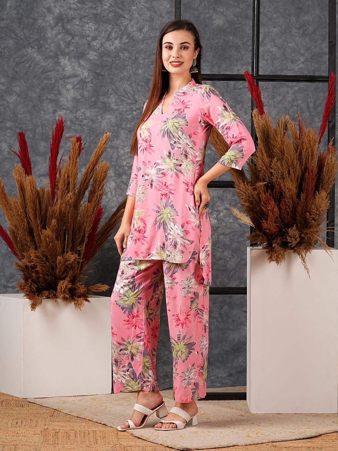 GoSriKi Women's Cotton Blend Printed Ethnic Co-ord Set - Image 6