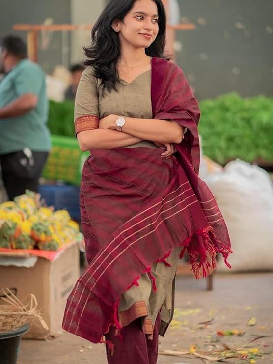 GoSriKi Women's Rayon Viscose Straight Kurta Set with Pant and Dupatta - Image 4