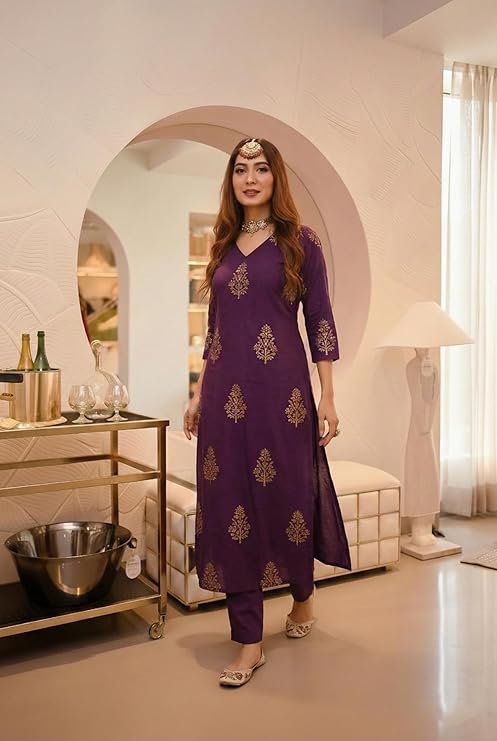 GoSriKi Women's Rayon Viscose Straight Printed Co-Ord Set - Image 4