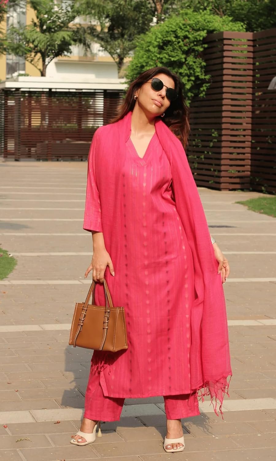 GoSriKi Women’s Rayon Viscose Printed Straight Kurta with Pant and Dupatta Set - Image 3