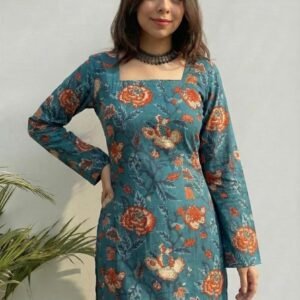 GoSriKi Women's Viscose Blend Printed Short Kurti