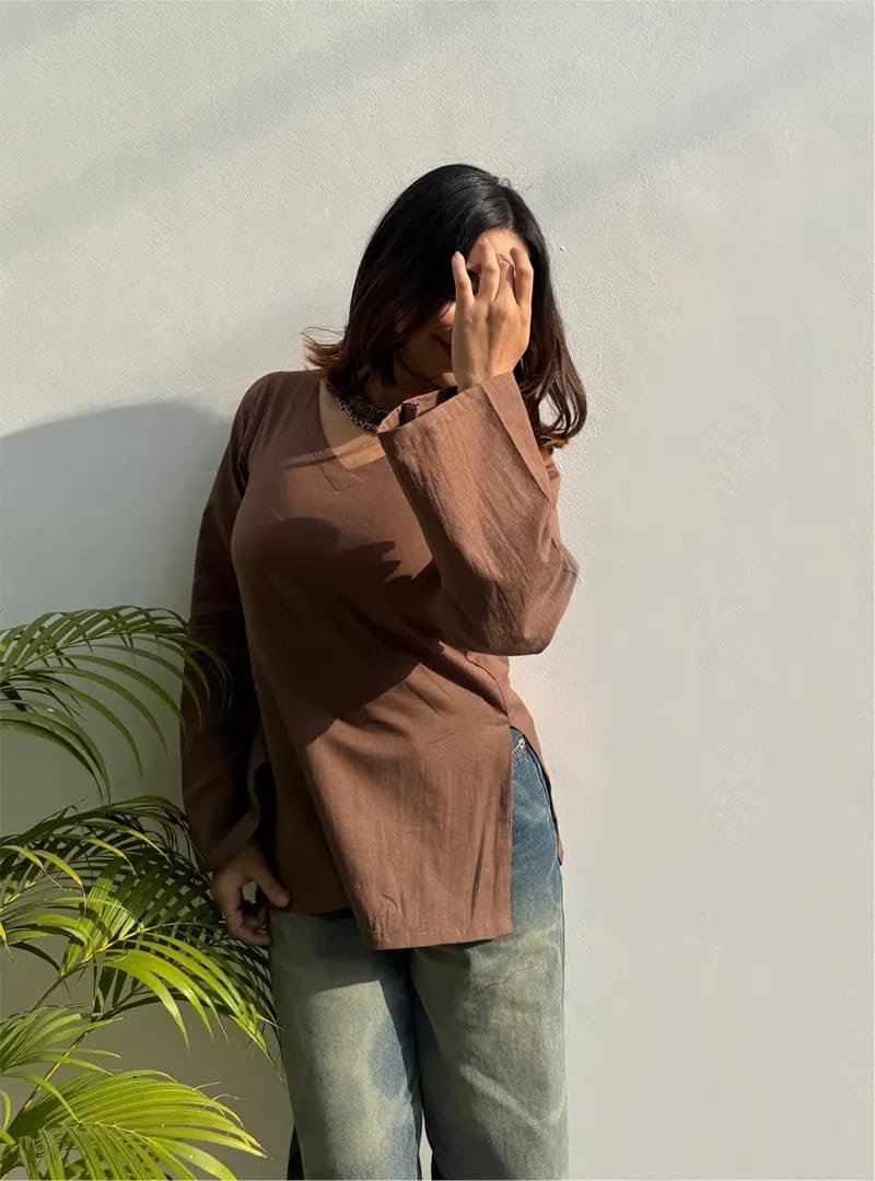 GoSriKi Cotton Short Kurti for Women | Stylish Kurti | Short Kurti Top | Casual Kurta for Women | Comfortable Cotton Kurtis for Womens - Image 5