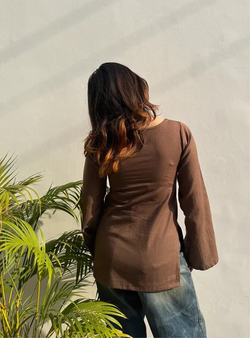 GoSriKi Cotton Short Kurti for Women | Stylish Kurti | Short Kurti Top | Casual Kurta for Women | Comfortable Cotton Kurtis for Womens - Image 6