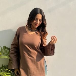GoSriKi Cotton Short Kurti for Women | Stylish Kurti | Short Kurti Top | Casual Kurta for Women | Comfortable Cotton Kurtis for Womens