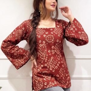 GoSriKi Cotton Short Kurti for Women | Stylish Kurti | Short Kurti Top | Casual Kurta for Women | Comfortable Cotton Kurtis for Womens