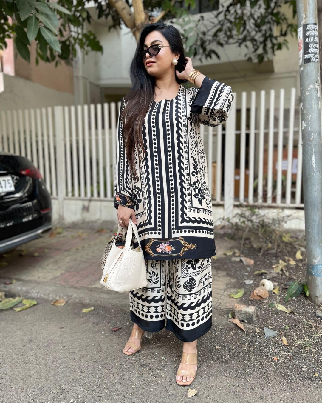 GoSriKi Women's Cotton Blend Straight Printed Co-Ord Set - Image 6