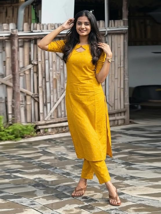 GoSriKi Women's Viscose Straight Printed Kurta with Pant - Image 3