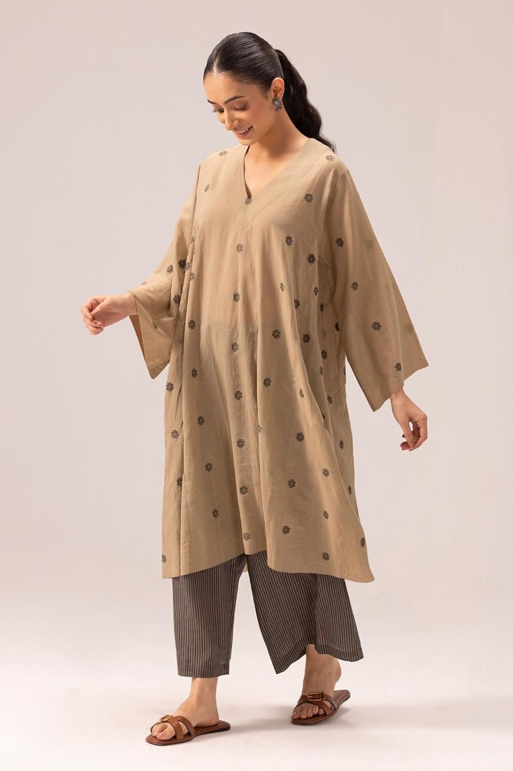 GoSriKi Women Rayon Viscose A-Line Printed Kurta Palazzo Set - Image 4