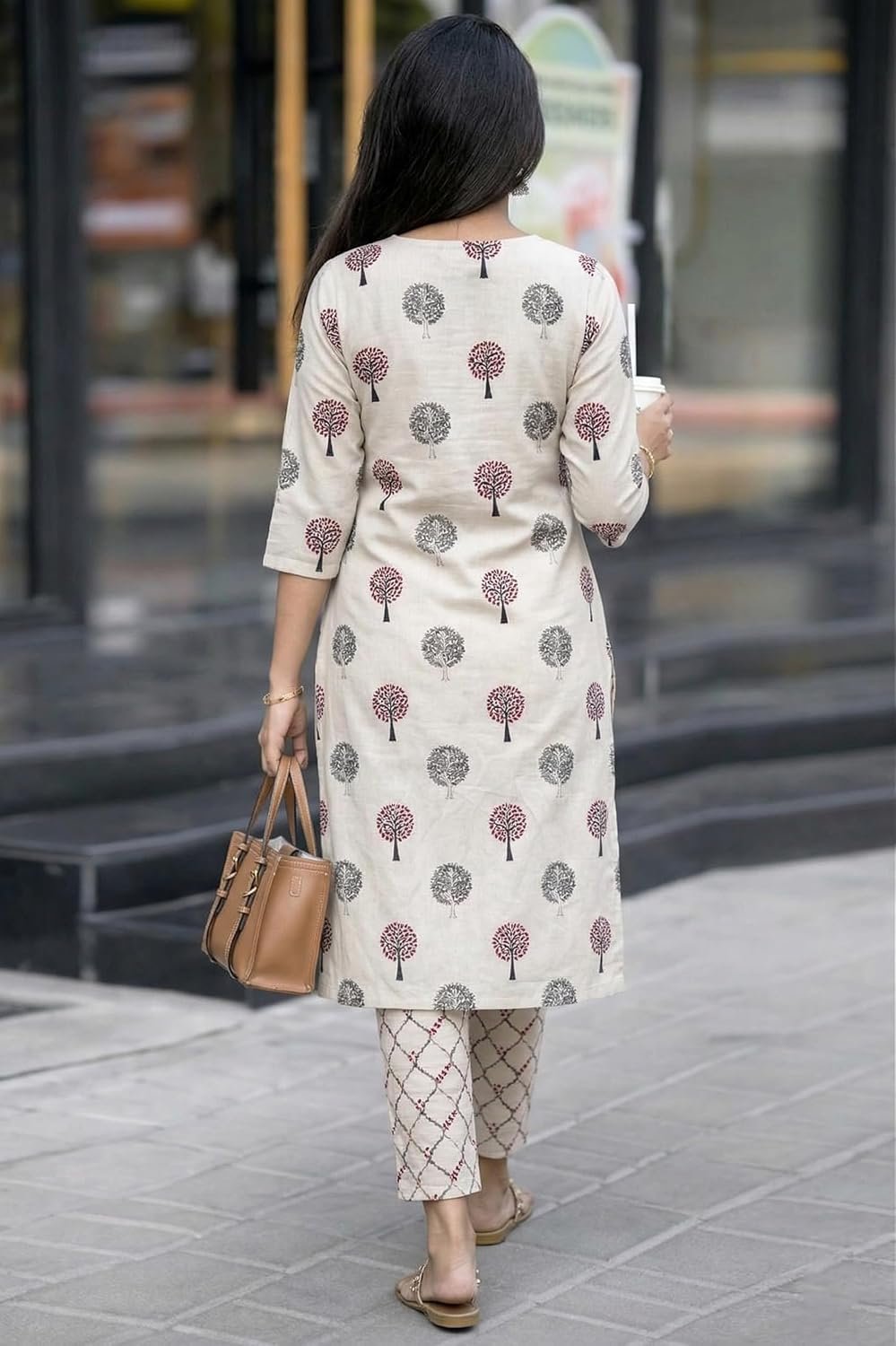 GoSriKi Kurta Set Women Viscose Printed - Image 4