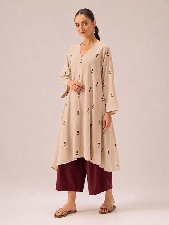 GoSriKi Women's Rayon Viscose A-Line Printed Co-Ord Set with Palazzo - Image 4