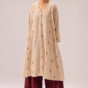 GoSriKi Women's Rayon Viscose A-Line Printed Co-Ord Set with Palazzo - S