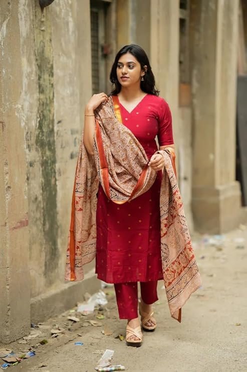 GoSriKi Kurta Set Women Viscose Printed - Image 3