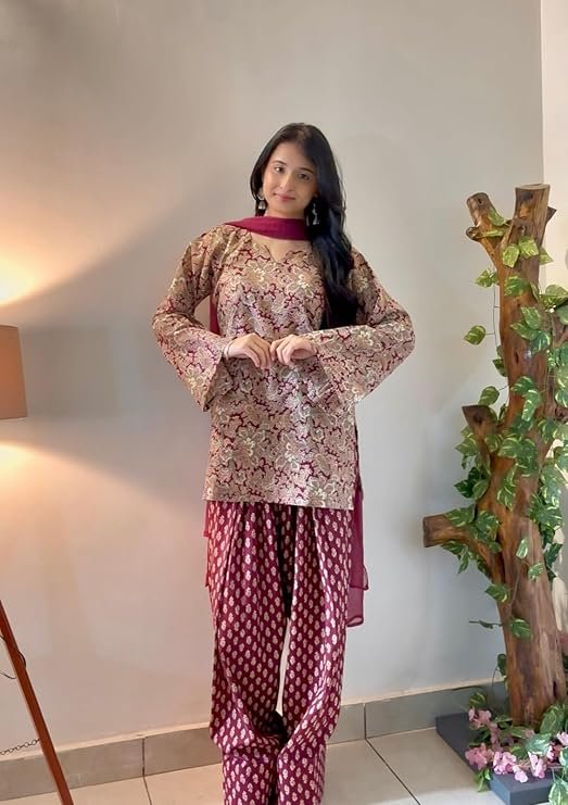 GoSriKi Farshi Salwar Suit for Women Cotton Printed - Image 6