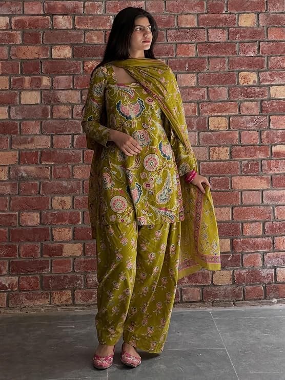 GoSriki Farshi Salwar Suit for Women Cotton Printed - Image 3