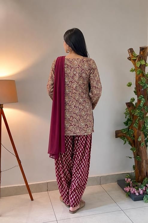 GoSriKi Farshi Salwar Suit for Women Cotton Printed - Image 4