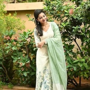 GoSriKi Women’s Rayon Viscose Straight Printed Kurta with Pant and Dupatta