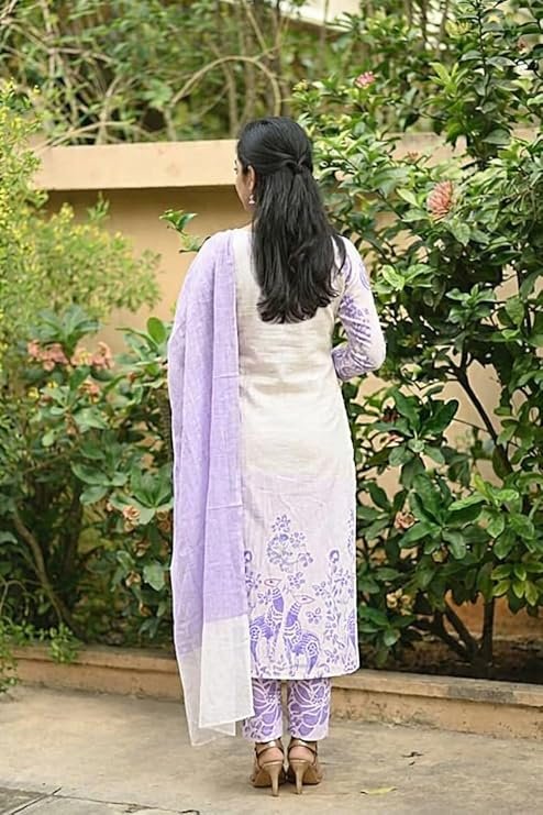 GoSriKi Women’s Rayon Viscose Straight Printed Kurta with Pant and Dupatta - Image 5