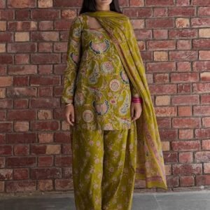 GoSriki Farshi Salwar Suit for Women Cotton Printed