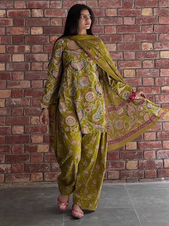 GoSriki Farshi Salwar Suit for Women Cotton Printed - Image 2