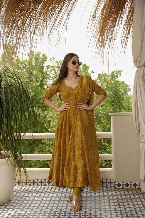 GoSriKi Kurta Sets for Women Viscose Printed - Image 3
