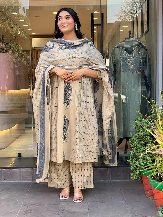 GoSriKi Kurta Set for Women Viscose Printed - Image 3
